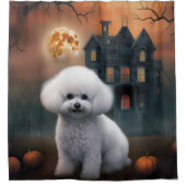 Rideaux De Douche Bichon Frise Halloween effroi (Devant)
