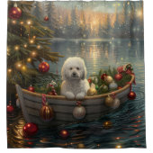 Rideaux De Douche Bichon Frise Noël Festive Voyage (Devant)