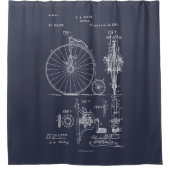 Rideaux De Douche Bicyclette antique 1887 Penny Farthing Brevet (Devant)