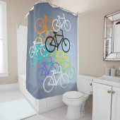 Rideaux De Douche Bicyclettes (En situation)