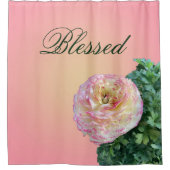 Rideaux De Douche Bienheureux Floral rose (Devant)