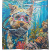 Rideaux De Douche Biewer Terrier Chien Plongée sous-marine plongée s (Devant)