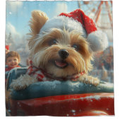 Rideaux De Douche Biewer Terrier Dog Roller Dessous de verre Noël (Devant)