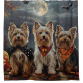 Rideaux De Douche Biewer Terrier Halloween Éffrayant (Devant)