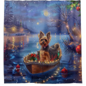 Rideaux De Douche Biewer Terrier Noël Festive Voyage (Devant)