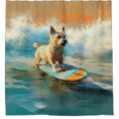 Rideaux De Douche Biewer Terrier Plage Surf Peinture (Devant)