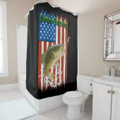 Rideaux De Douche Big Mouth Basse Pêche USA (En situation)