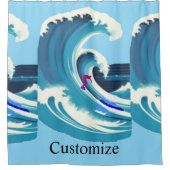 Rideaux De Douche Big Wave Surfer Thunder_Cove (Devant)
