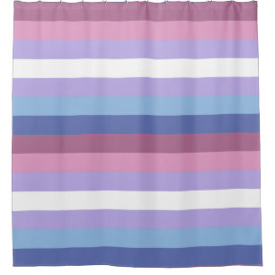 Rideaux De Douche Bigender Pride, Impression par bandes, Fierté LGBT