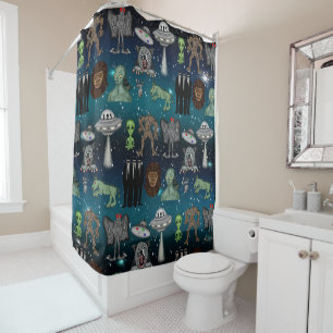 Rideaux De Douche Bigfoot, OVNI, Aliens et autres cryptes