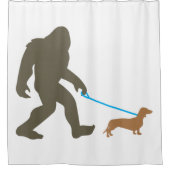 Rideaux De Douche Bigfoot Walking Dachshund Sasquatch Doxie Chig Cad (Devant)