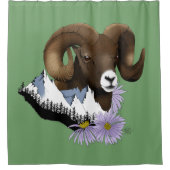 Rideaux De Douche Bighorn Sheep Ram Green Mountains (Devant)