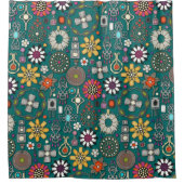 Rideaux De Douche bijoux boho trésors viridian vert (Devant)