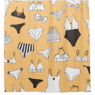 Rideaux De Douche Bikini tropical : Motif d'été à main