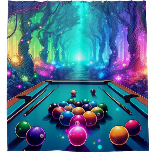 Rideaux De Douche Billiard Balls (Devant)