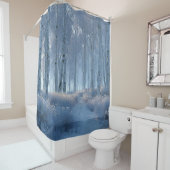 Rideaux De Douche Birch Radiant Snow Forest Shower Curtain (En situation)