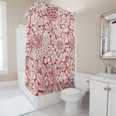 Rideaux De Douche Bird and Anemone By William Morris (En situation)