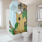 Rideaux De Douche Birdhouse Bed Breakfast Chat (En situation)