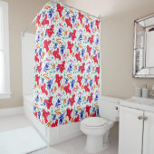 Rideaux De Douche Birds and flowers in colorful pattern (En situation)