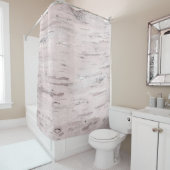 Rideaux De Douche Birsier blanc Bois Grange rustique (En situation)