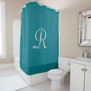 Rideaux De Douche Biscay Bay Tendance Bleu Blanc Monogramme