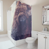 RIDEAUX DE DOUCHE BISON EN HIVER (En situation)