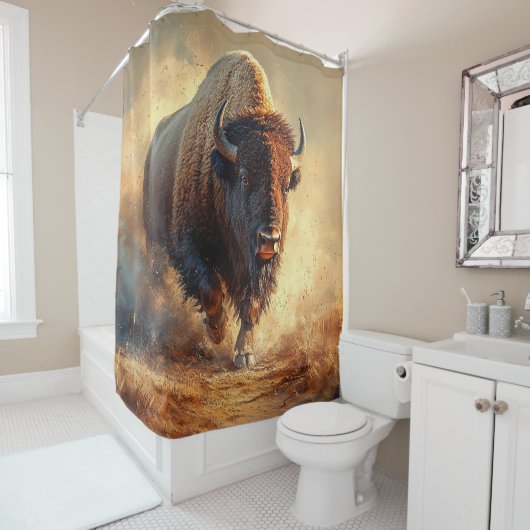 Rideaux De Douche Bison sauvage (En situation)