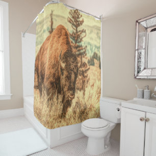 Rideaux De Douche Bison sauvage des bois
