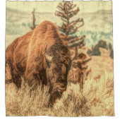 Rideaux De Douche Bison sauvage des bois (Devant)