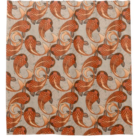 Rideaux De Douche bisque de poisson paisley (Devant)