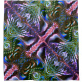 Rideaux De Douche Bizarre "design bâton" formé à partir de zigzag (Devant)