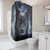 Rideaux De Douche Black German Shepherd (En situation)