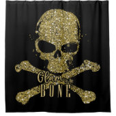 Rideaux De Douche Black Glam to the Bone Gold (Devant)