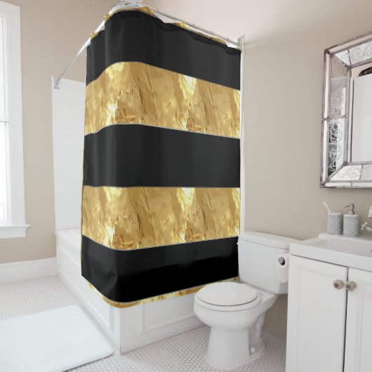 Rideaux De Douche Black Gold (En situation)