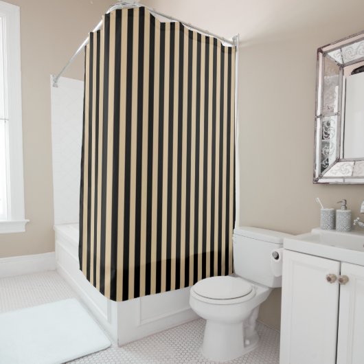Rideaux De Douche Black & Tan (En situation)