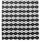 Rideaux De Douche Black, white and grey diamond pattern (Devant)