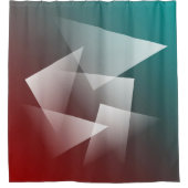 Rideaux De Douche Blanc bordeaux turquoise (Devant)