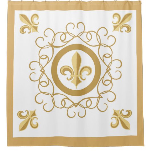 Rideaux De Douche Blanc français (Devant)