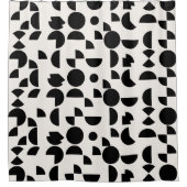 Rideaux De Douche Blanc Moderne Elégant Tribal Géométrique (Devant)