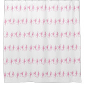 RIDEAUX DE DOUCHE BLANC ROSE BALLERINA DOUCHE MOTIF CURTAINE (Devant)