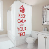 Rideaux De Douche Blanc rouge classique Conserver le calme et le tex (En situation)