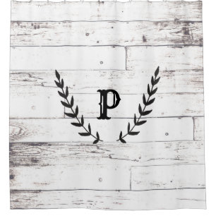 Rideaux De Douche Blanc Rustique Bois Shabby Chic Laurier Campagne