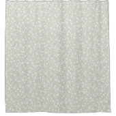 Rideaux De Douche Blanc sur beige | Motif d'étoiles d'impression Lin (Devant)