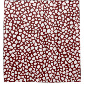 Rideaux De Douche Blancs Abstraits sur marron (Devant)