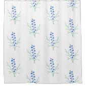 Rideaux de douche blancs aux jacinthes (Devant)