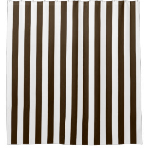 Rideaux De Douche Blancs Brown verticaux foncés NL #0