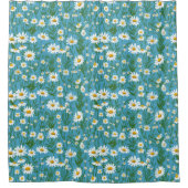 Rideaux De Douche Blancs D'Été Sur Aqua (Devant)