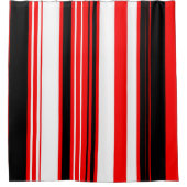 Rideaux De Douche Blancs rouges et noirs (Devant)