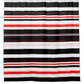 Rideaux De Douche Blancs rouges et noirs   (Devant)