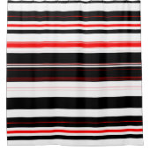 Rideaux De Douche Blancs rouges et noirs (Devant)